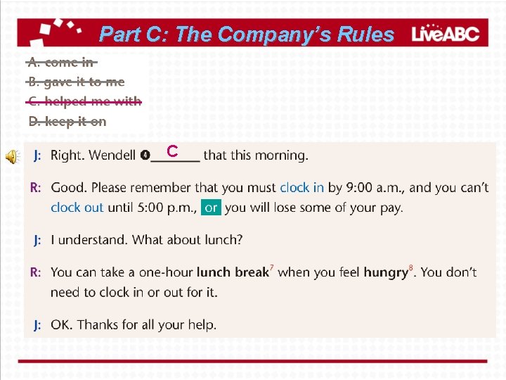 Part C: The Company’s Rules C 