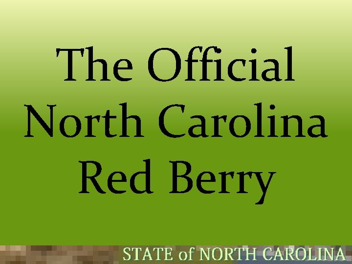 The Official North Carolina Red Berry 
