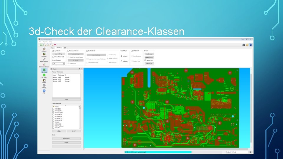 3 d-Check der Clearance-Klassen 