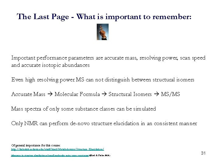 The Last Page - What is important to remember: Important performance parameters are accurate