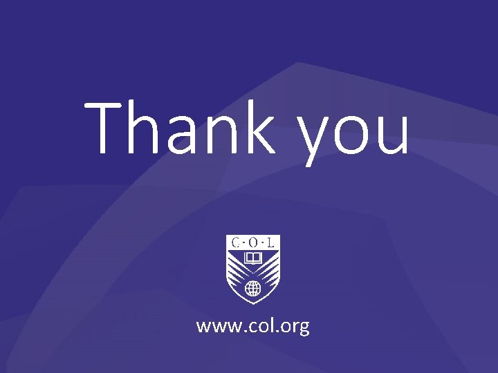 Thank you www. col. org 