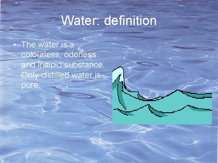 IMPORTANCE PROBLEMS By Aida Gimeno Beatriz Sierra Water