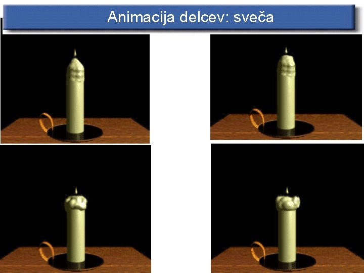 Animacija delcev: sveča 