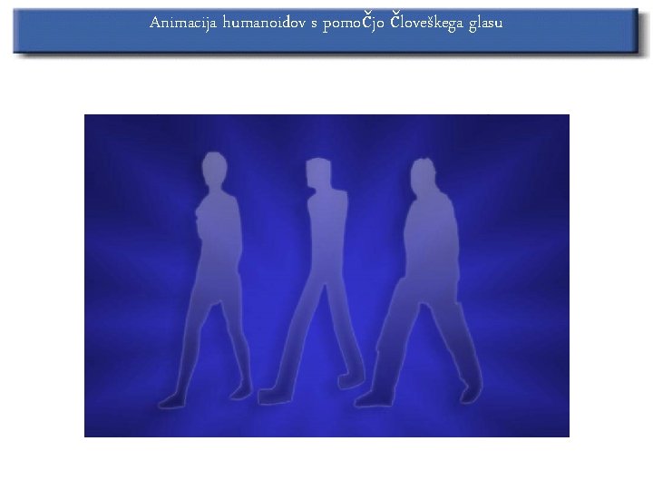 Animacija humanoidov s pomočjo človeškega glasu Thesis Advisor : Dr. Donald P. Brutzman Second