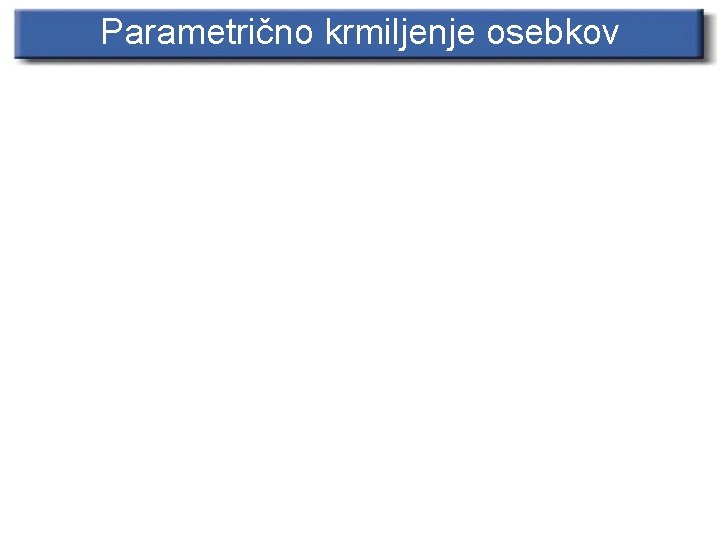 Parametrično krmiljenje osebkov 