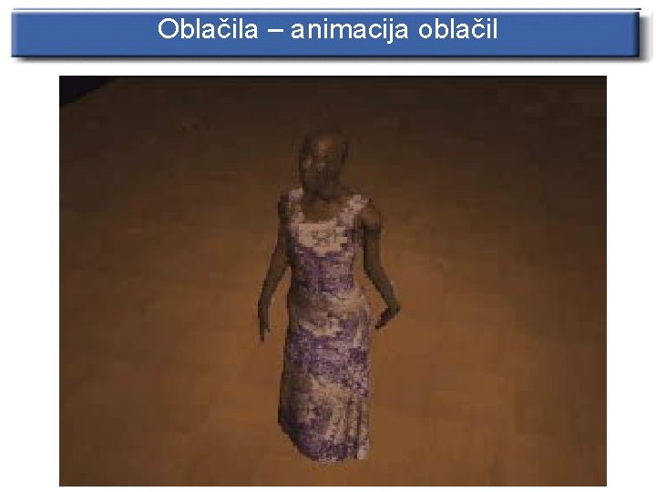 Oblačila – animacija oblačil 