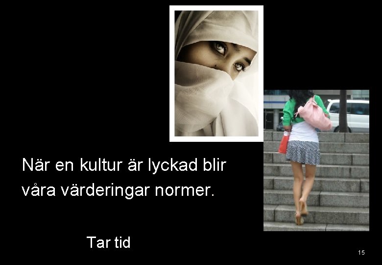 När en kultur är lyckad blir våra värderingar normer. Tar tid 15 