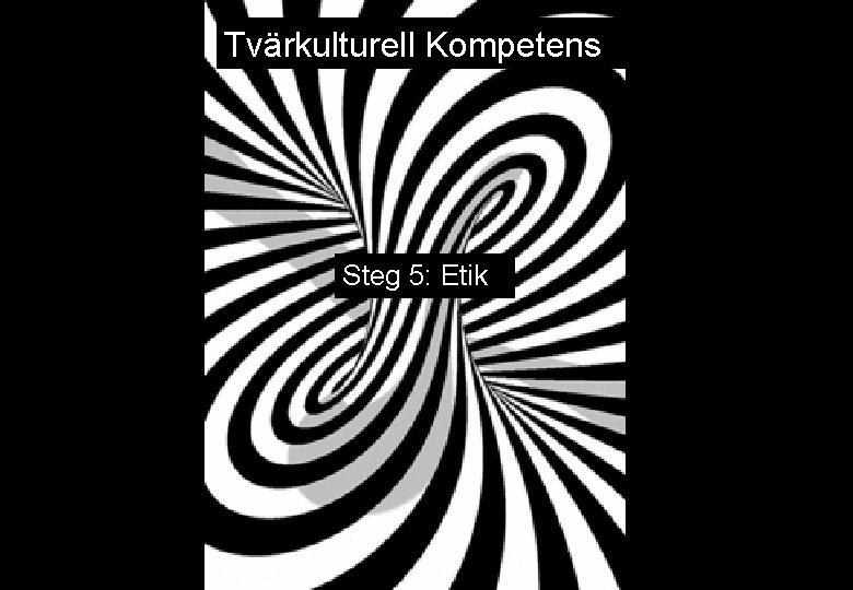 Tvärkulturell Kompetens Steg 5: Etik 