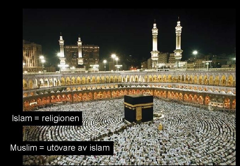 Islam = religionen Muslim = utövare av islam 