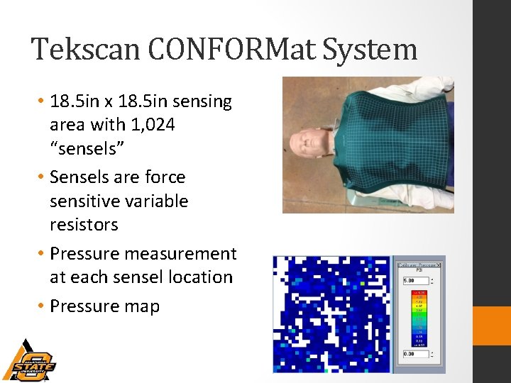 Tekscan CONFORMat System • 18. 5 in x 18. 5 in sensing area with