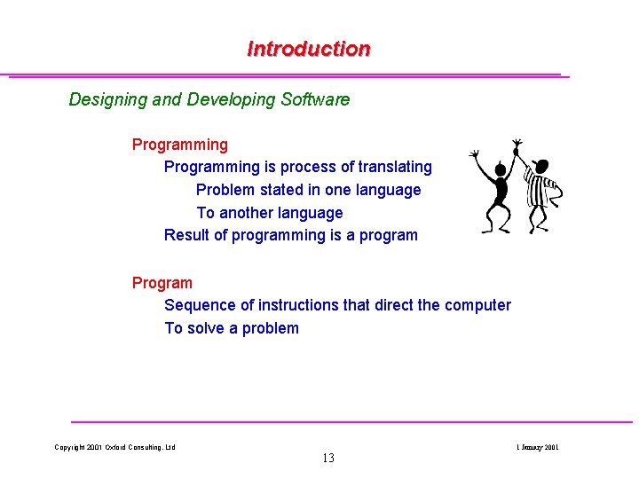 Introduction Designing and Developing Software Programming is process of translating Problem stated in one Introduction Designing and Developing Software Programming is process of translating Problem stated in one