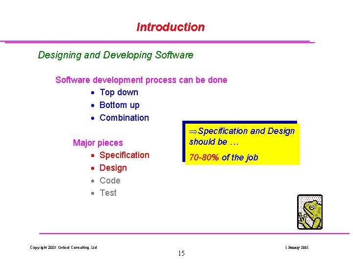 Introduction Designing and Developing Software development process can be done · Top down · Introduction Designing and Developing Software development process can be done · Top down ·