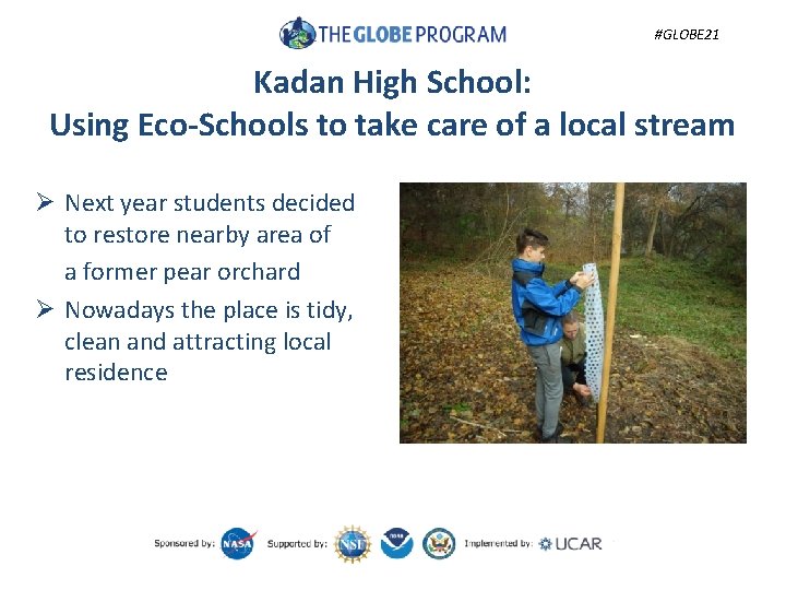 #GLOBE 21 Kadan High School: Using Eco-Schools to take care of a local stream