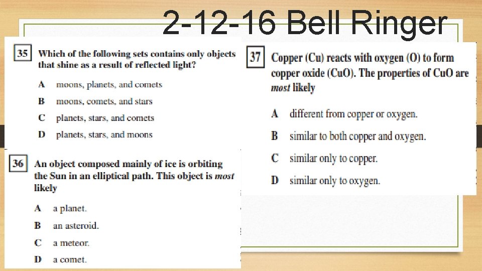 2 -12 -16 Bell Ringer 