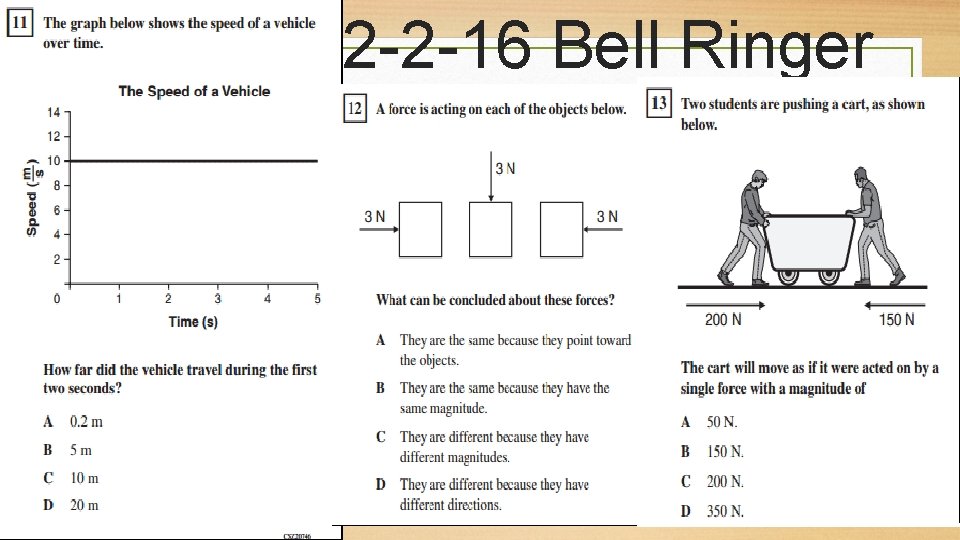 2 -2 -16 Bell Ringer 