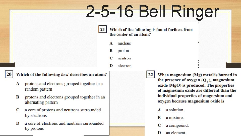 2 -5 -16 Bell Ringer 