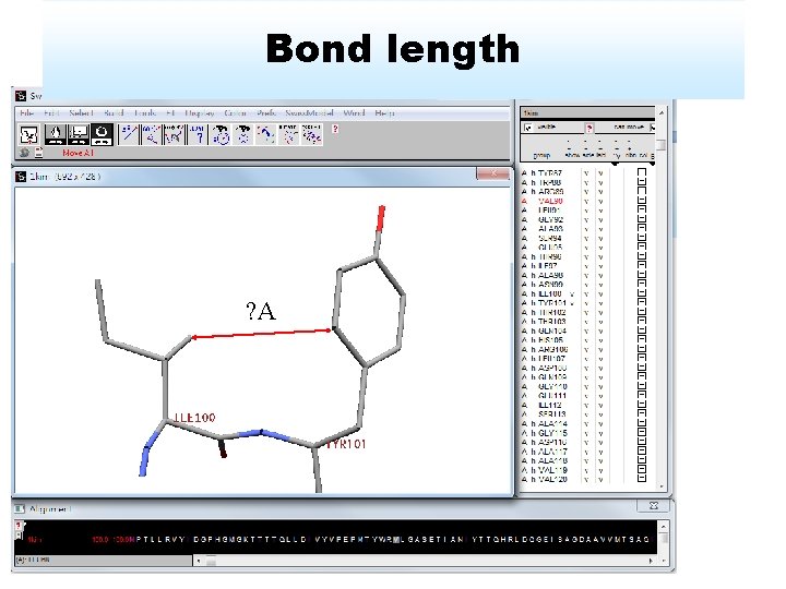 Bond length ? A 