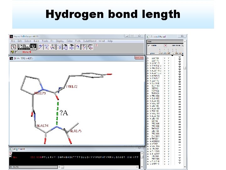 Hydrogen bond length ? A 