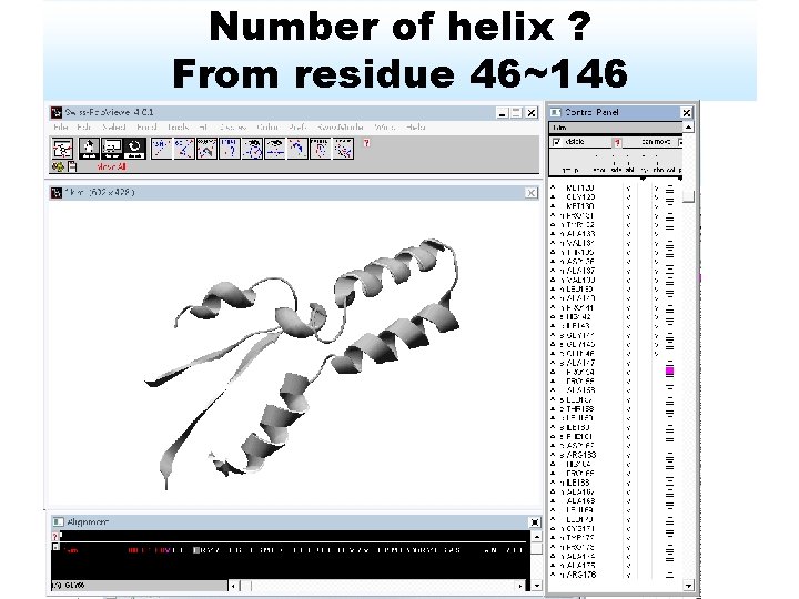 Number of helix ? From residue 46~146 