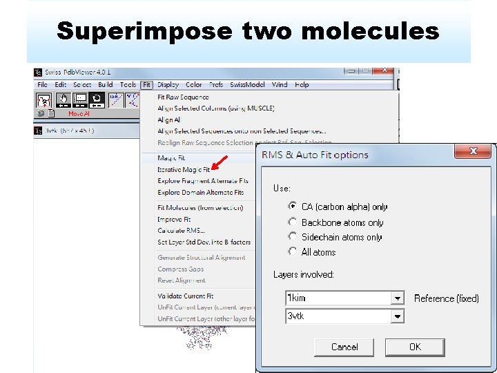 Superimpose two molecules 