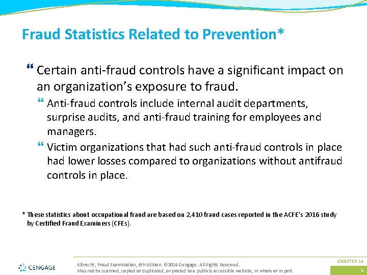 Fraud Statistics Related to Prevention* } Certain anti-fraud controls have a significant impact on