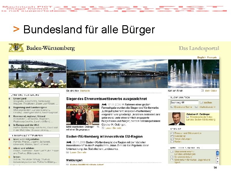 > Bundesland für alle Bürger 36 