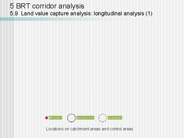 5 BRT corridor analysis 5. 9 Land value capture analysis: longitudinal analysis (1) Locations