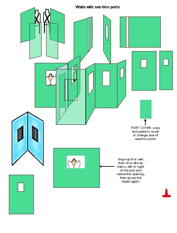 Walls with see-thru ports PORT COVER, copy and paste to cover or change size