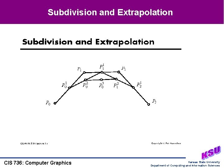 Subdivision and Extrapolation CIS 736: Computer Graphics Kansas State University Department of Computing and Subdivision and Extrapolation CIS 736: Computer Graphics Kansas State University Department of Computing and