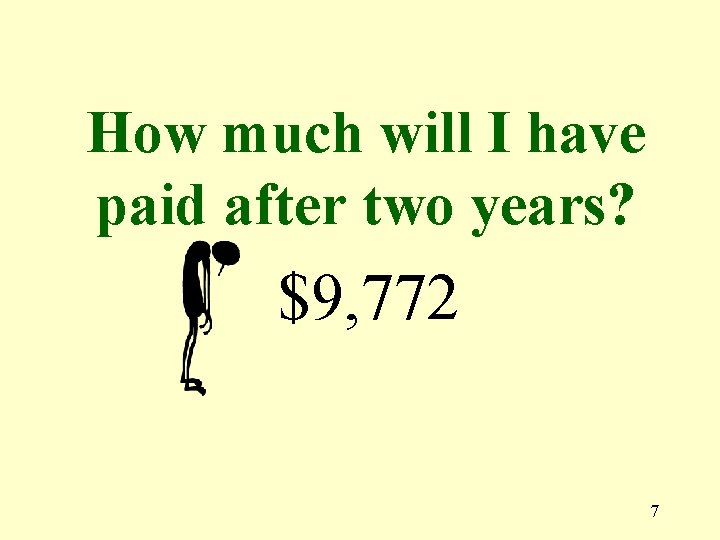 How much will I have paid after two years? $9, 772 7 