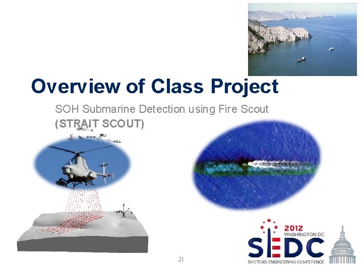 Overview of Class Project SOH Submarine Detection using Fire Scout (STRAIT SCOUT) 21 