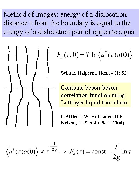 Method of images: energy of a dislocation distance from the boundary is equal to