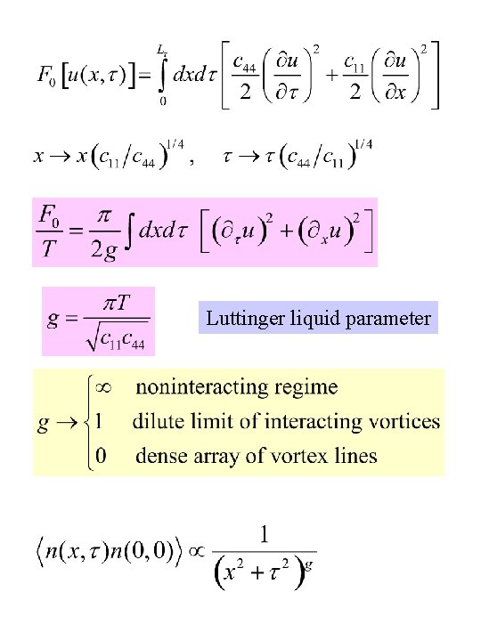 Luttinger liquid parameter 