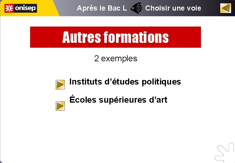 Après le Bac L Choisir une voie Autres formations 2 exemples Instituts d’études politiques