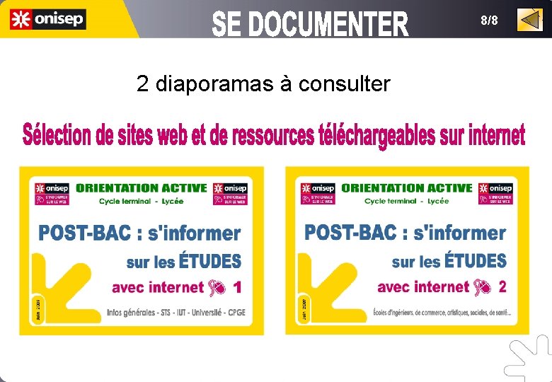 8/8 2 diaporamas à consulter 