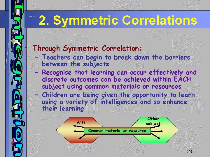 2. Symmetric Correlations • Through Symmetric Correlation: – Teachers can begin to break down