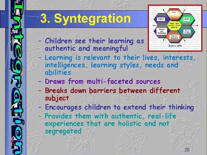 3. Syntegration – Children see their learning as authentic and meaningful – Learning is