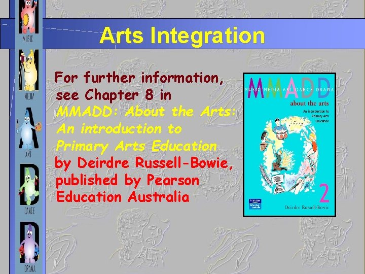 Arts Integration For further information, see Chapter 8 in MMADD: About the Arts: An