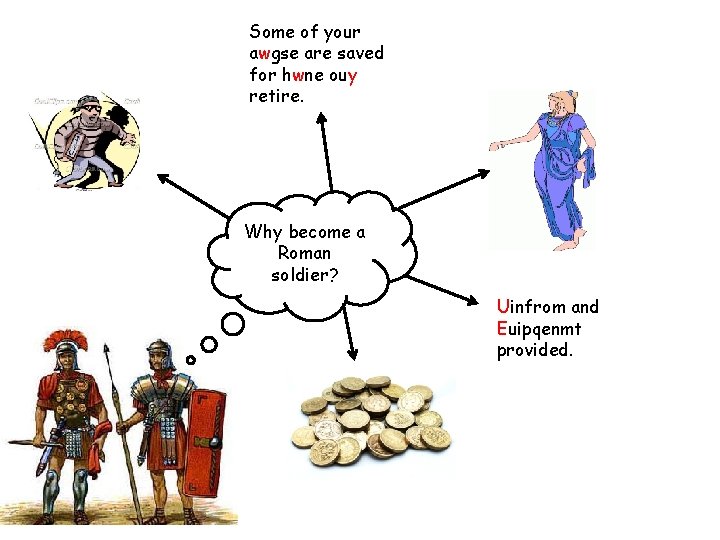 Some of your awgse are saved for hwne ouy retire. Why become a Roman