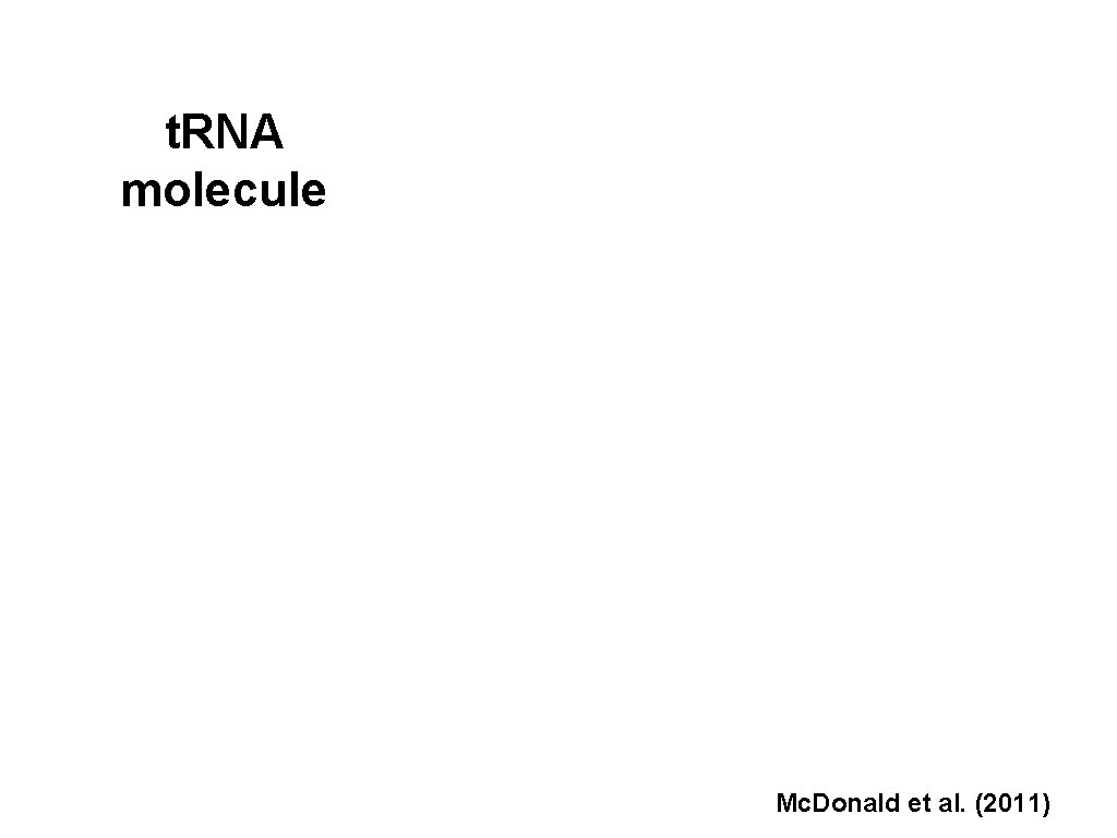 t. RNA molecule Mc. Donald et al. (2011) 