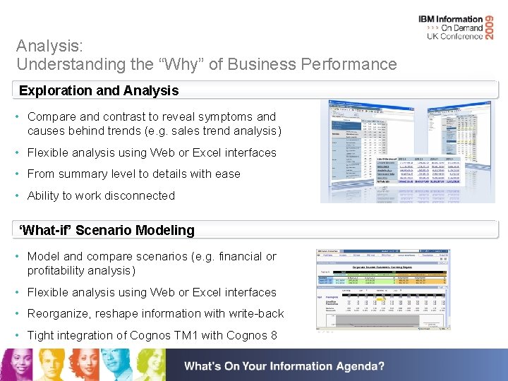 Analysis: Understanding the “Why” of Business Performance Exploration and Analysis • Compare and contrast