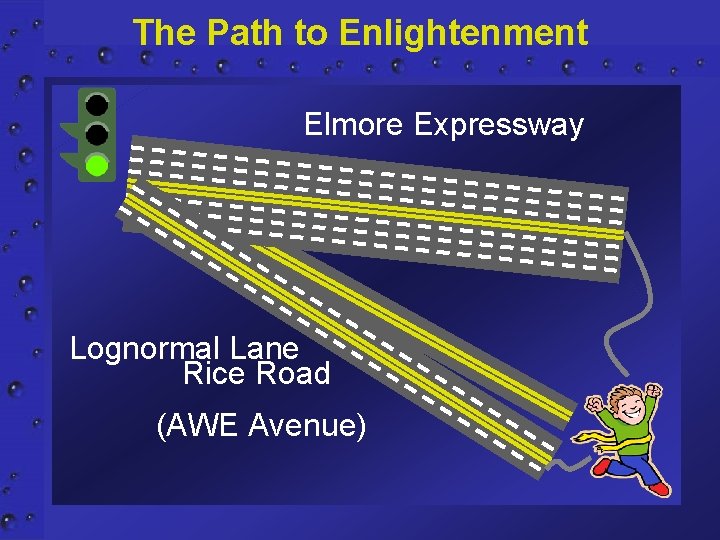 The Path to Enlightenment Elmore Expressway Lognormal Lane Rice Road (AWE Avenue) 