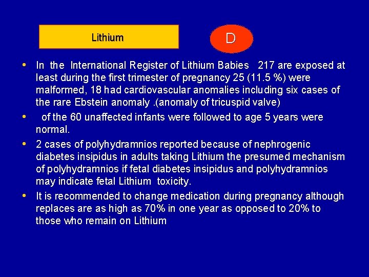 Lithium D • In the International Register of Lithium Babies 217 are exposed at