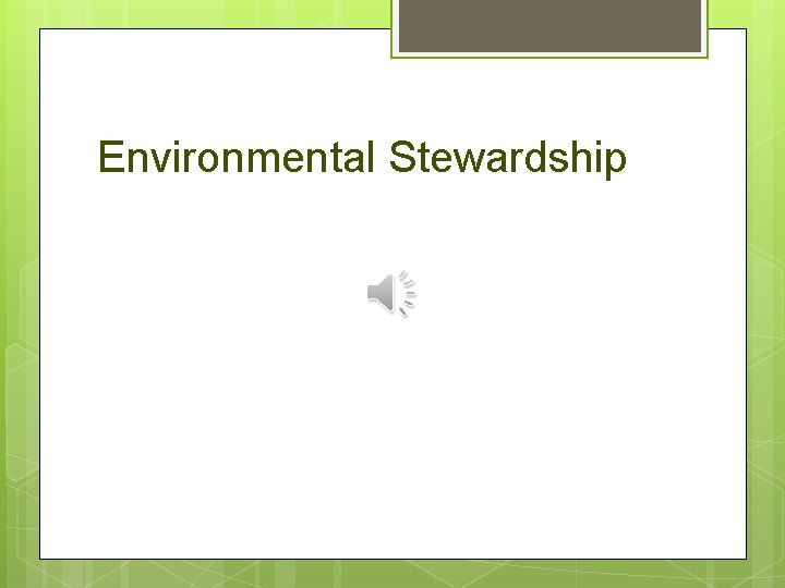 Environmental Stewardship 