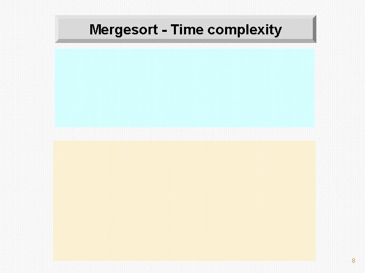 Mergesort - Time complexity 8 
