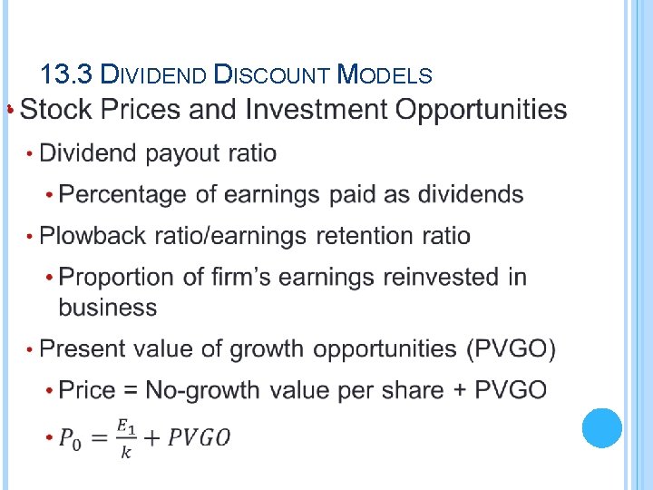 13. 3 DIVIDEND DISCOUNT MODELS • 