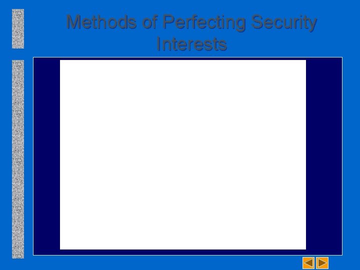 Methods of Perfecting Security Interests 