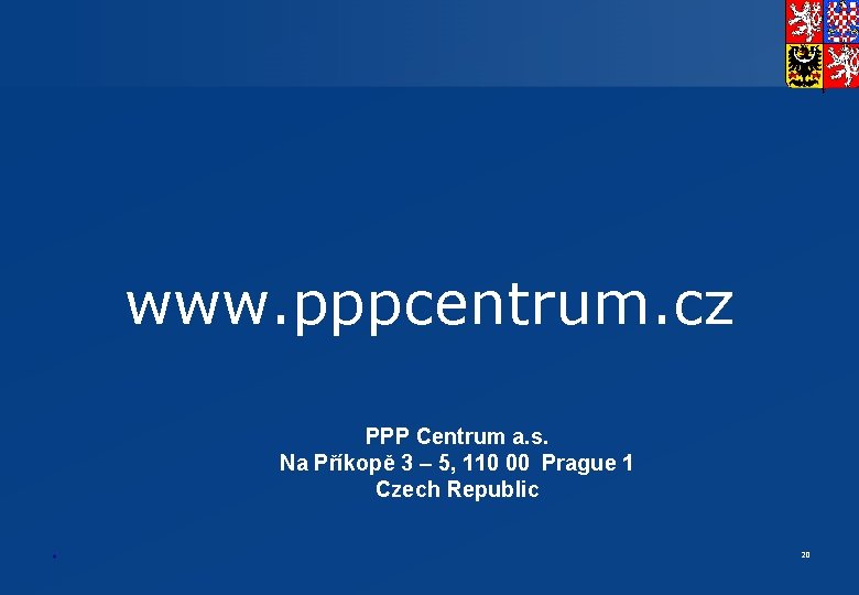 www. pppcentrum. cz PPP Centrum a. s. Na Příkopě 3 – 5, 110 00