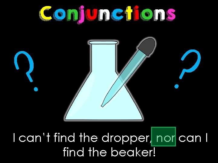 ? ? I can’t find the dropper, nor can I find the beaker! 