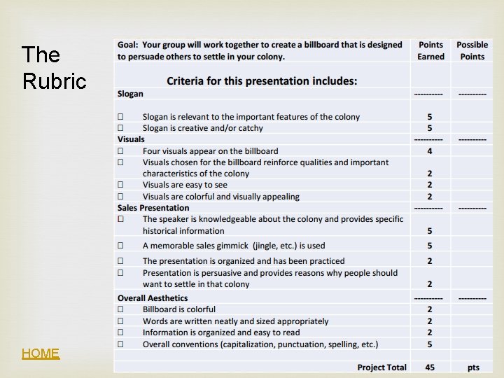 The Rubric HOME 